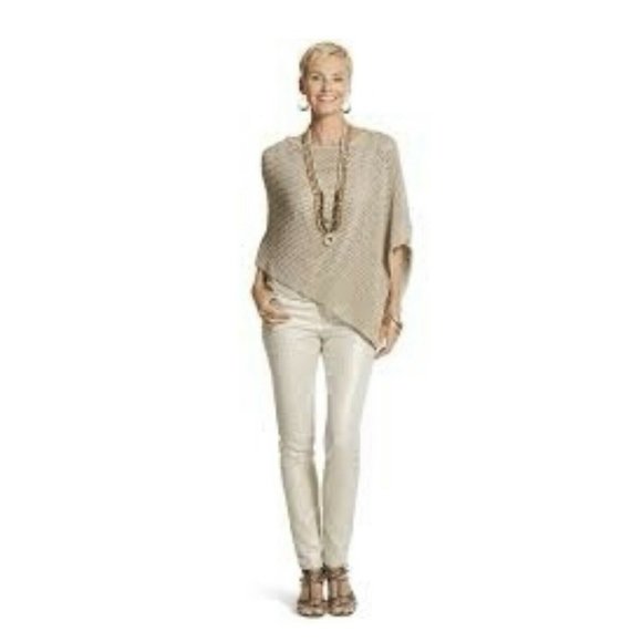 Chico's Denim - Chico's Platinum Gold Foil Stretch Ankle Jeans Size 1.5/10 NWT